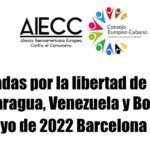 Jornadas por la libertad de Cuba, Nicaragua, Venezuela y Bolivia 7 de mayo de 2022 en Barcelona